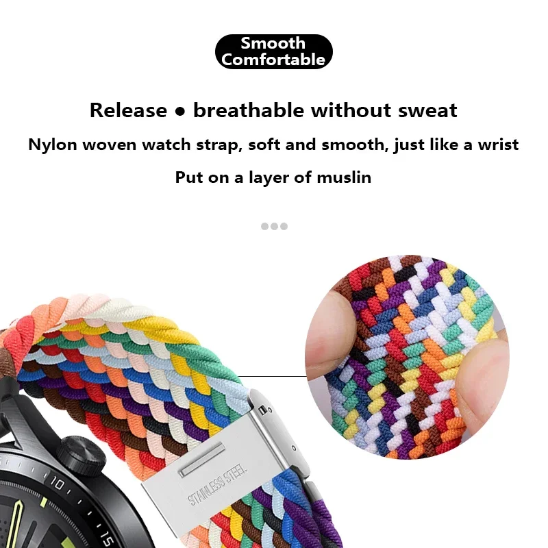 Sport Nylon Smartwatch Strap - 20mm/22mm Bracelet Band