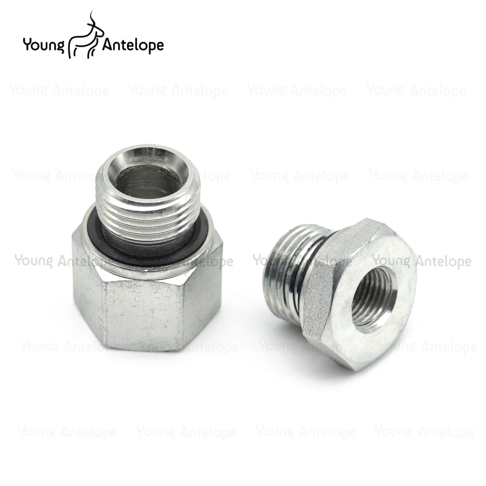 BSP Male To Female Thread 1/8" 1/4" 3/8" 1/2" High Pressure Resistant Pipe Fitting ED Sealing Ring Galvanized