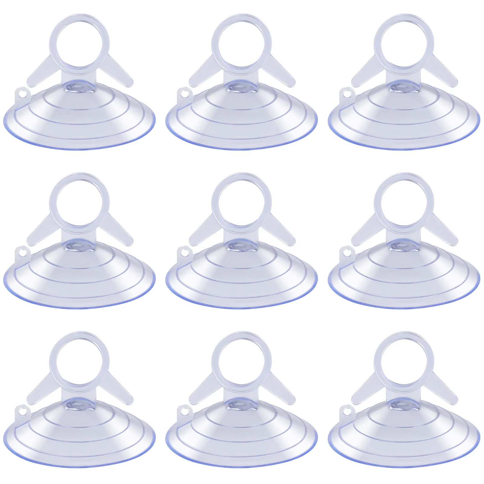 

12 Pcs Pull Ring Sucker Fish Tank Accessories Glass Suction Cups Aquarium Suckers