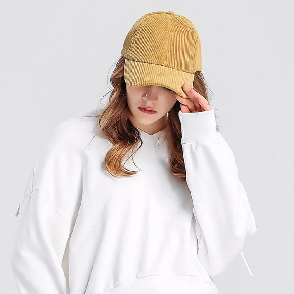 Outdoor Adjustable Hip Hop Spring Autumn Corduroy Baseball Cap Vintage Baseball Hat Women Men