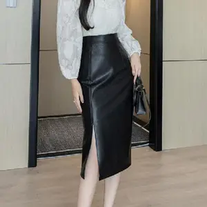 Women's Puffy Skirt Pu Leather Skirt High Waist Full Belly Skirt Solid Sexy  Elegant Skirt Skirt Patterns for Sewing Women - AliExpress