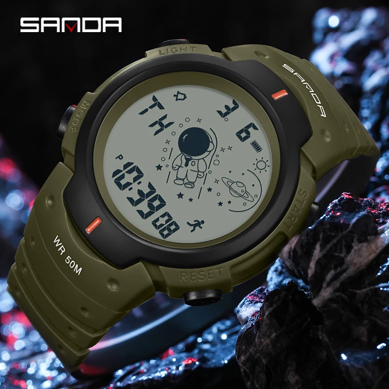 

SANDA Fashion Military Men's Watches 50M Waterproof Sports Watch For Male LED Electronic Digital Wristwatches Relogio Masculino
