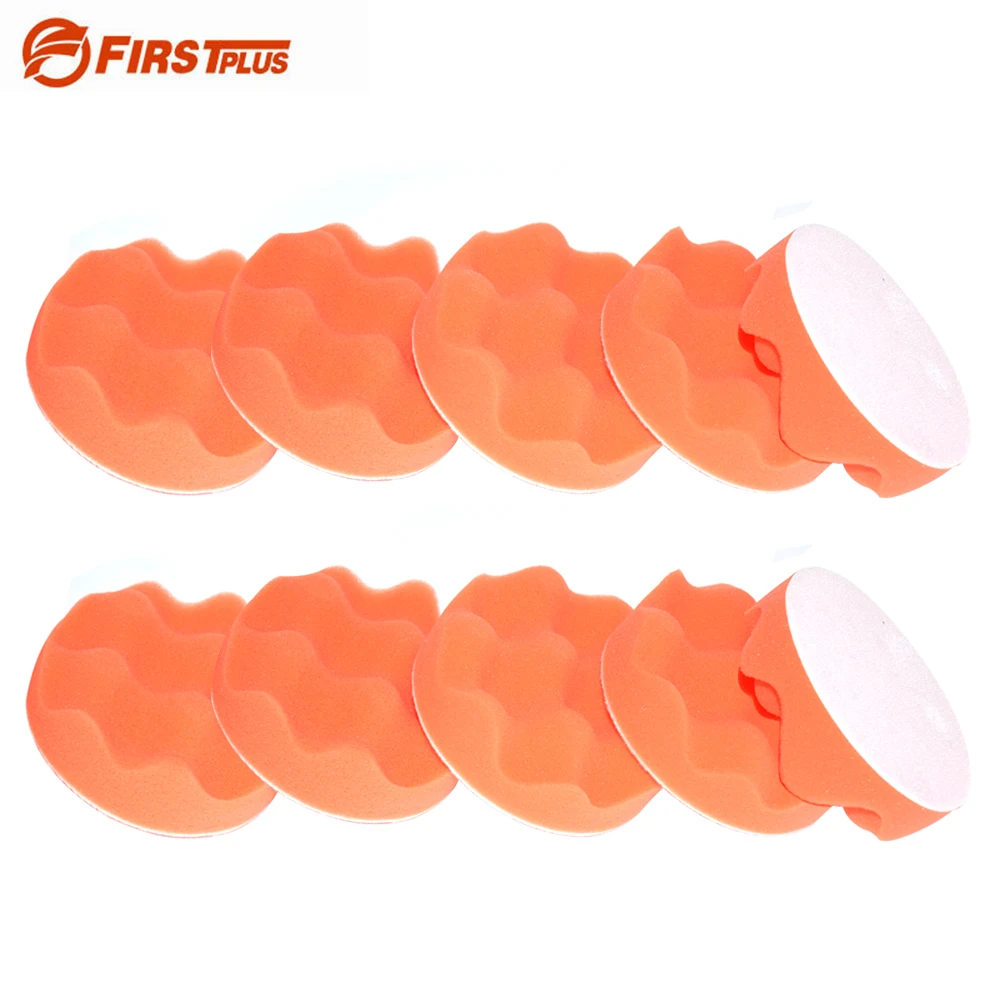 19 x Undulate Sponge Polishing Pad Car Paint Grinding Pads Clean Brush Tools for Car Polisher 180mm Self-Adhesive