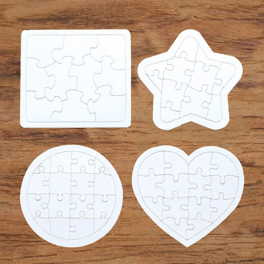 

Blank Jigsaw Puzzle Blank Puzzle: 4pcs Kid Puzzle Puzzle Craft for Boys Decoration Jigsaw Activity Party Favors Diy Invites and
