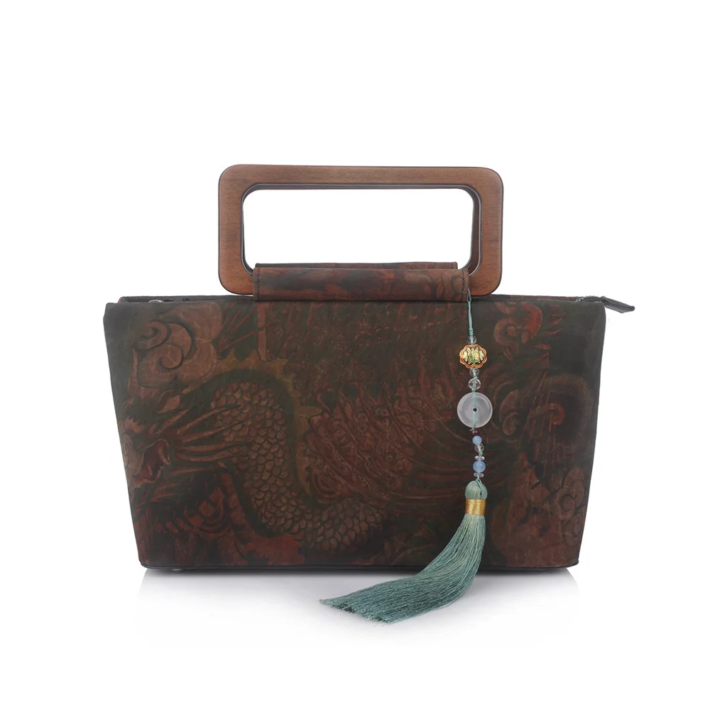 ABHZ-2개 20cm 직사각형 나무 가방 손잡이 DIY 재봉 브래킷 핸드백 액세서리 제작용