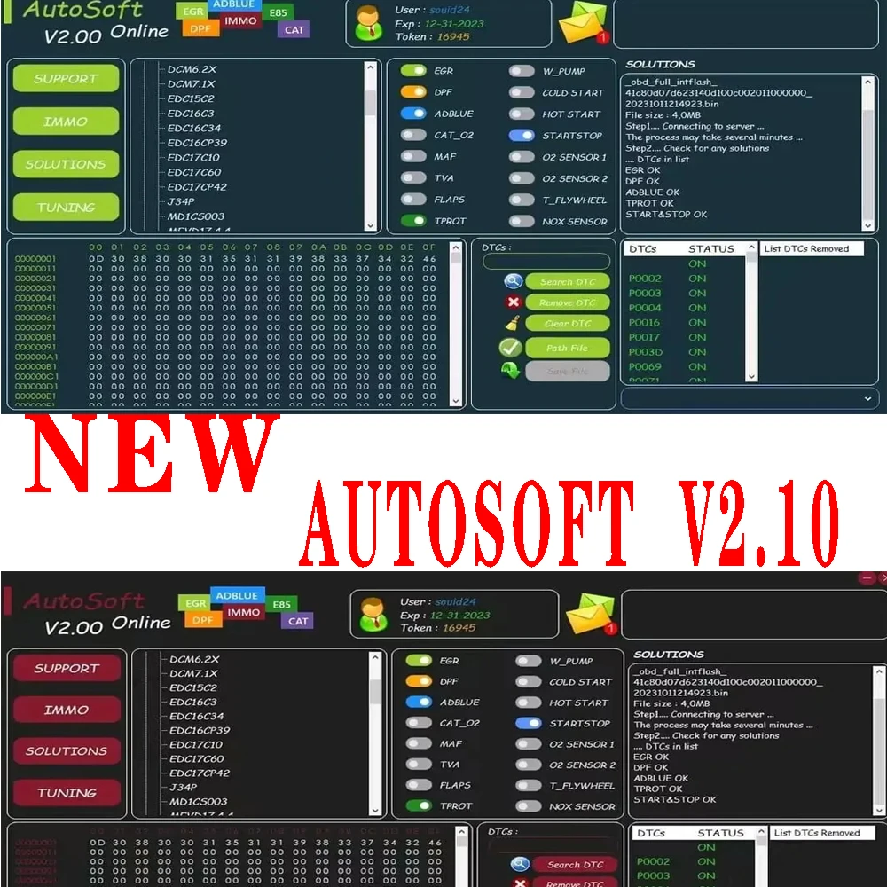 

Immo Service Tool AUTOSOFT V2.10 V2.0 Original Car ECU Repair Online Software DT-C E85 Air-bag ECU Solutions for BMW for Audi