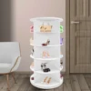 20 Pairs 5-tier Rotating Shoe Rack Free Standing Shoe Rack Shoe Organizer for Entrance Livingroom Bedroom Cloakroom 1