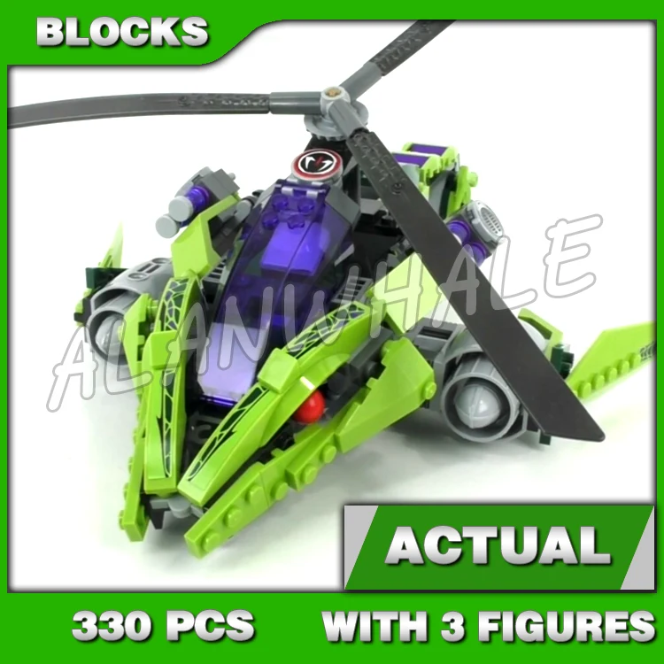 330 шт., набор строительных блоков Shinobi Rattlecopter Battle Golden Snake Staff Fang Garmadon 9757, совместимы с моделями
