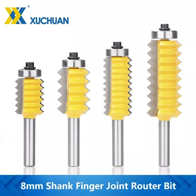 Finger Joint Router Bit 8mm Schaft Zapfen Cutter Erhöhten Panel V Joint Router Bit für Holz Zapfen Holz Holz router Bit