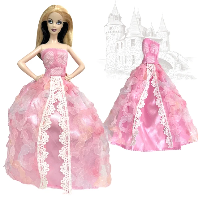 Vestido Cinderela Noiva Para Boneca Barbie + Acessórios 04a