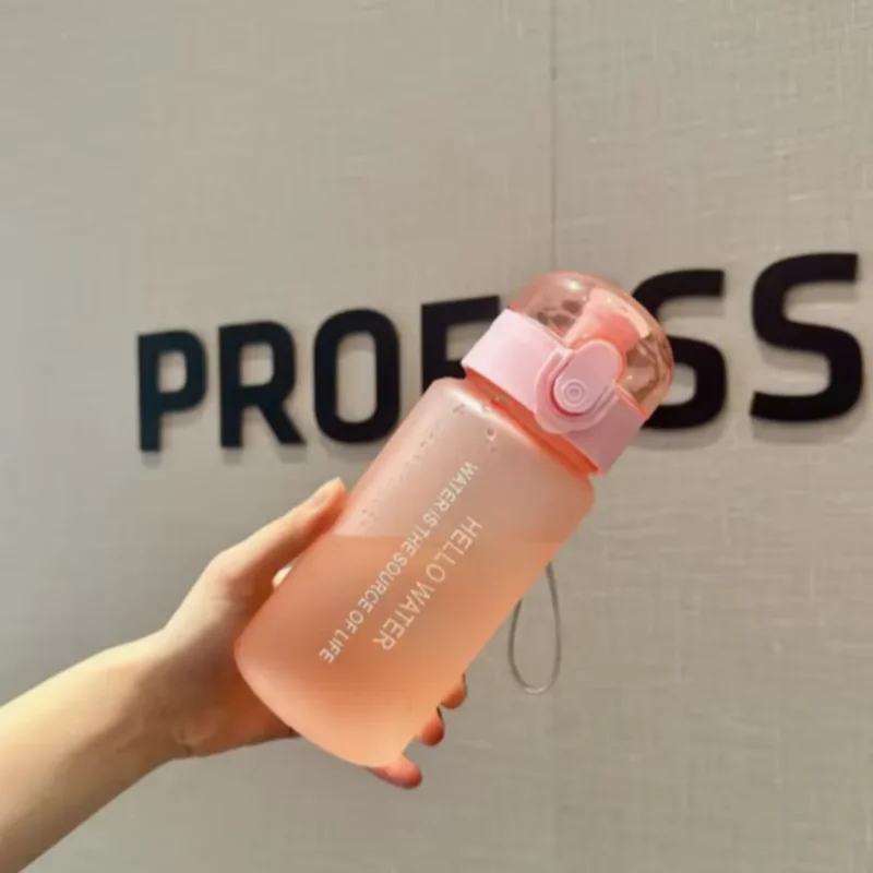 550ML Space-Themed Water Bottle with Anti-Slip Lid & Handle - Durable Plastic, Leak-Proof Design for Outdoor Sports, Camping