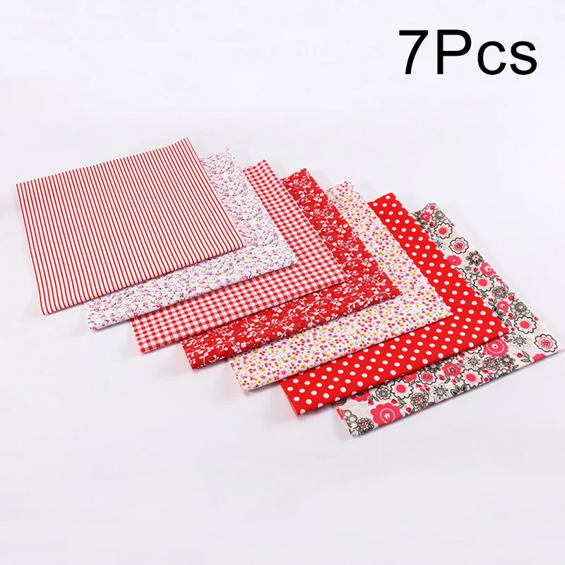 Cotton Fabric Cotton Poplin Fabric 7pcs/set 27styles Printed Cotton Fabric Patchwork Diy Sewing Dolls Fragment Flower Cloth Quilting Cotton Fabric Crafts Materials