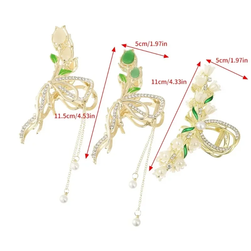 New Chinese Style, Antique Tassel Clip,Female, High-end,Shark Clip At The Back of The Head,Chinese Style Hair Clip,2024 Headwear