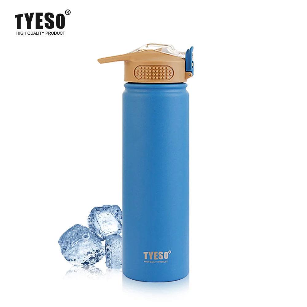 TYESO Thermal Bottle with Straw Stainless Steel Isothermal Thermos