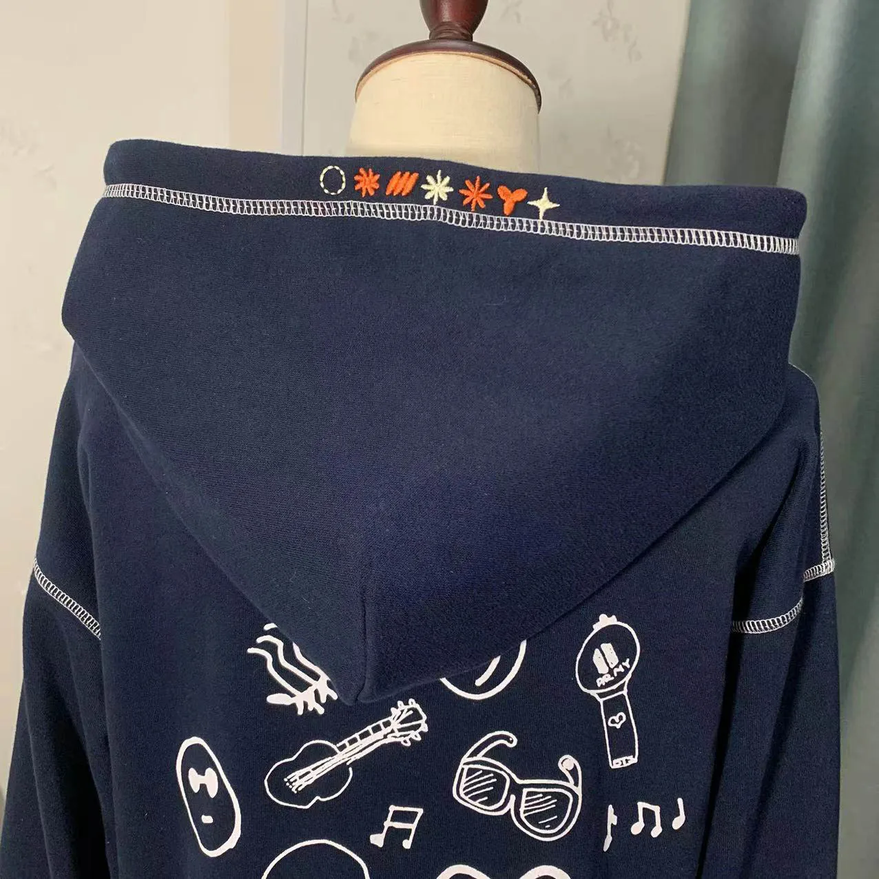 New Zip-Up Hoodie Dance Concert Zip Sweatshirt Hooded Jacket Allowed PTD ON  STAGE-SEOUL Navy Zip Hoodie - AliExpress