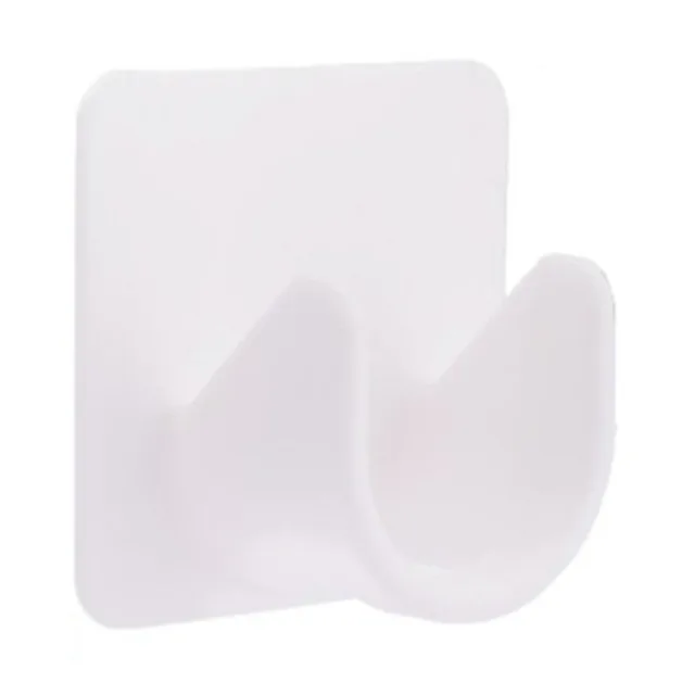 2Pcs Gyűrűs Horgos Lyuk Nélküli Erős Ragasztó Törülköző Rúd Fürdőfüggöny Rögzítő Tartókészlet Teleszkópos Függönyrúd Tartó - Image 5