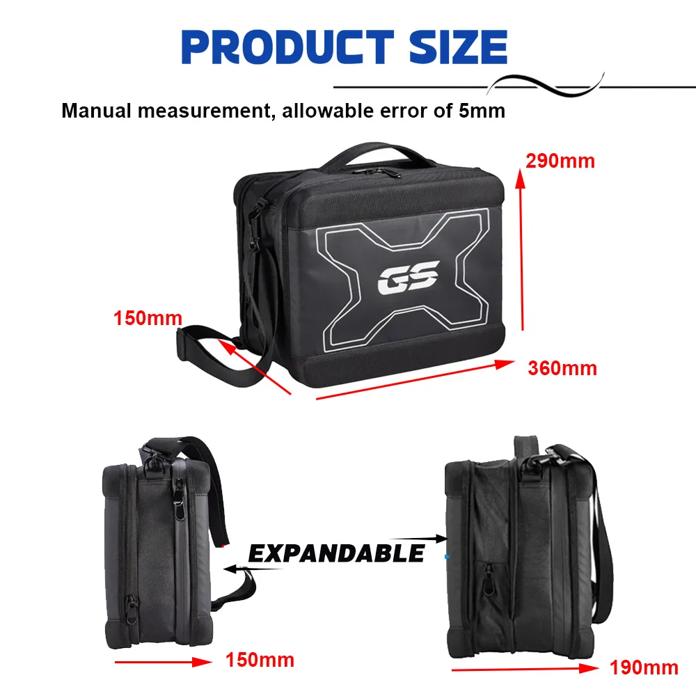 Motorcycle Vario Case Inner Bags For BMW R1250GS Adventure 2023 R1200GS LC ADV F750GS F850GS Tailbag Saddlebags With Storage Net