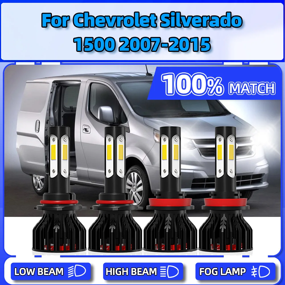 

Turbo LED Headlight 240W Auto Lamps 6000K White 12V Car Headlamp For Chevrolet Silverado 1500 2007-2010 2011 2012 2013 2014 2015