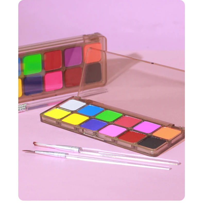 Non-Toxic Face Paint Palette - Safe Halloween Makeup Set for Kids