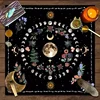 1PC Moonlight Flower Tarot Card Table Cloth, Altar Card Mat, Witchcraft Astrology Supplies Decorative Card Mat 5
