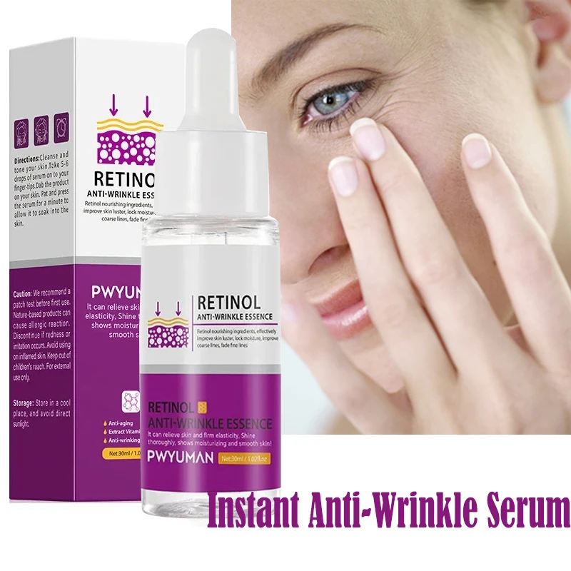 Instant Anti-Wrinkle Serum Lift Firm Reduce Fine Lines Anti-Aging Whitening Nourishing Cosmetic Skin Care Moisturizing Serum 30g