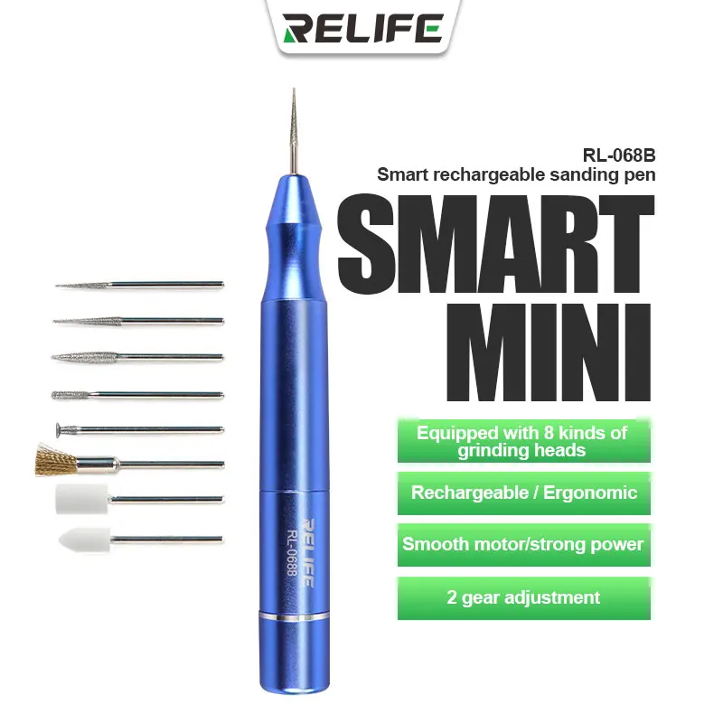 RELIFE Mini Electric Polishing Pen RL-068B Grinding Engraving Kit for  Motherboard IC Dot Matrix Repair