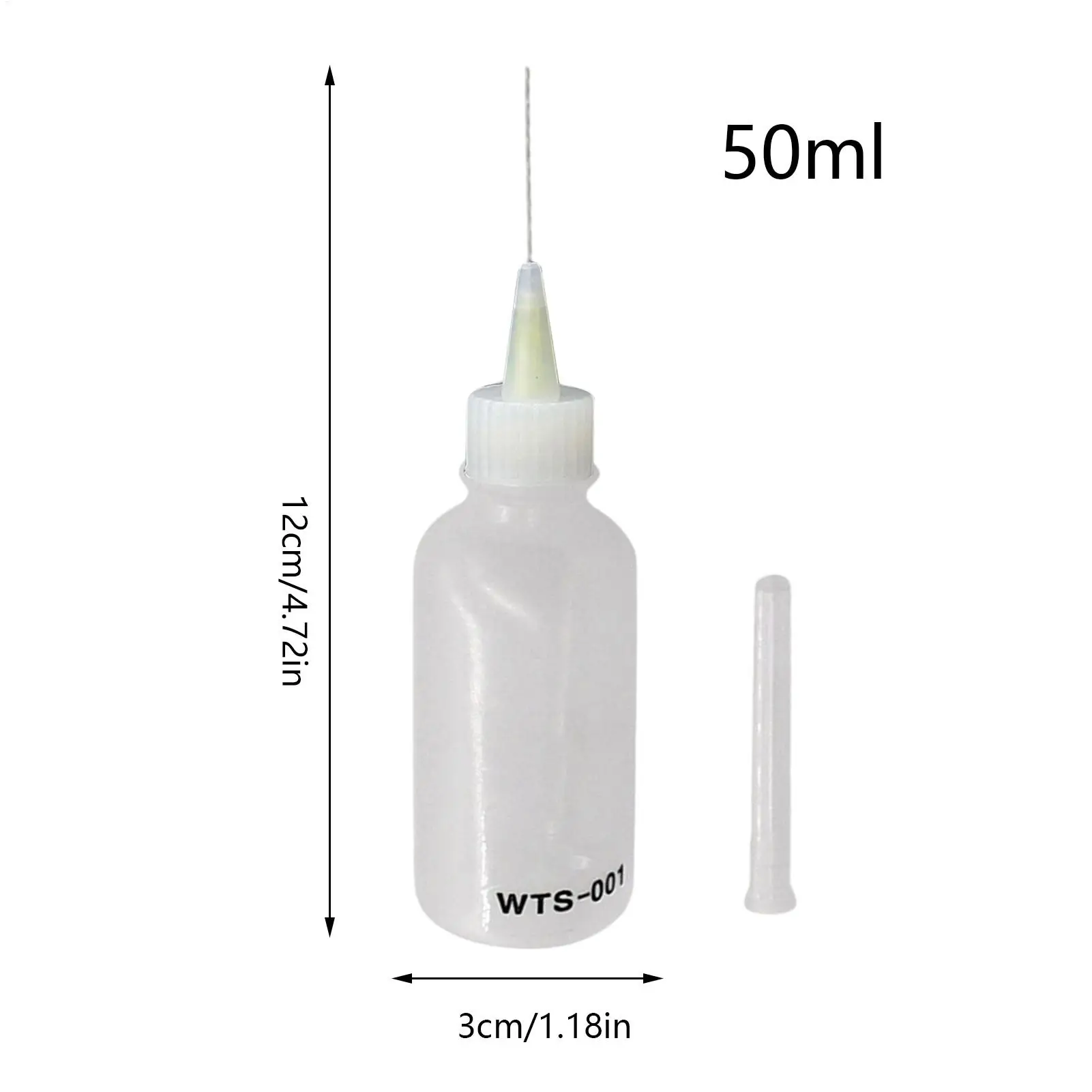 디스펜서용 50ML 플라스틱 액체 알코올 병, 휴대폰 PCB 청소 용접 수리 도구용 로진 솔더 플럭스 페이스트