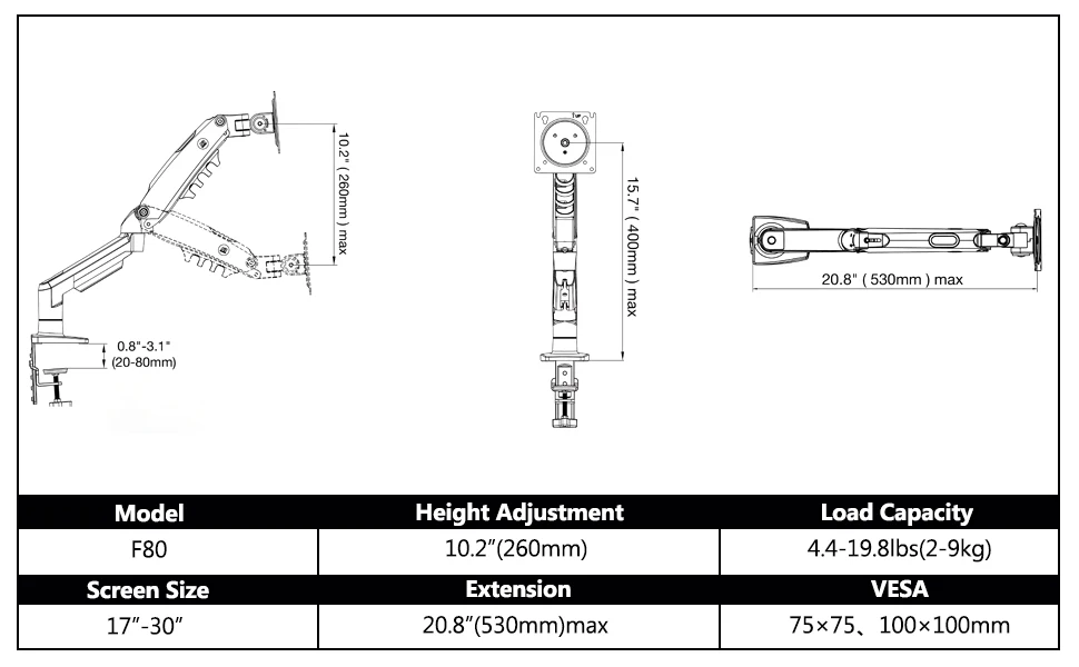 Specifications and Compatibility of Our Monitor Mount