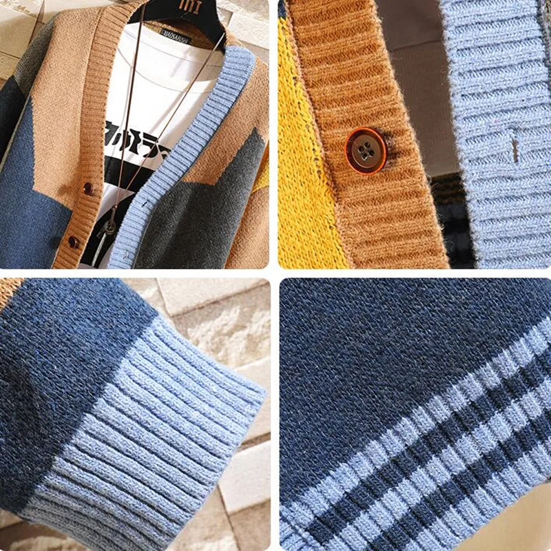 2024 Top Grade New Autum Winter Designer Brand Luxury Fashion Knit Cardigans Sweater Men Casual Trendy Coats Jacket Men Clothes