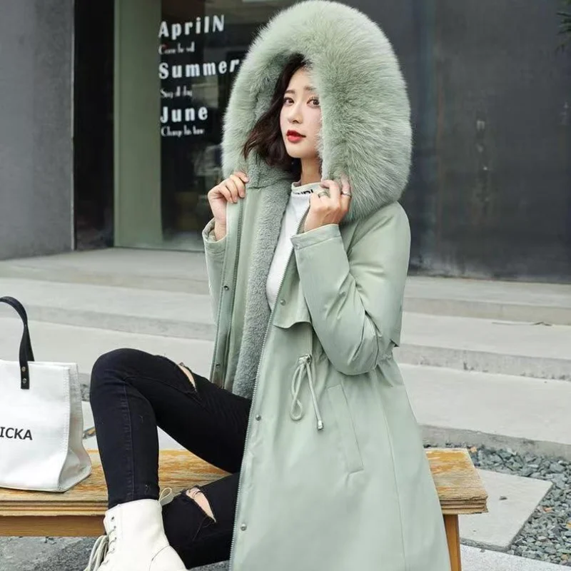 New In Coats & Jackets Women's Winter Padded Jacket Loose Casual Outerwears Fleece Hodded Windbreaker Elegant Office Lady's Coat 4