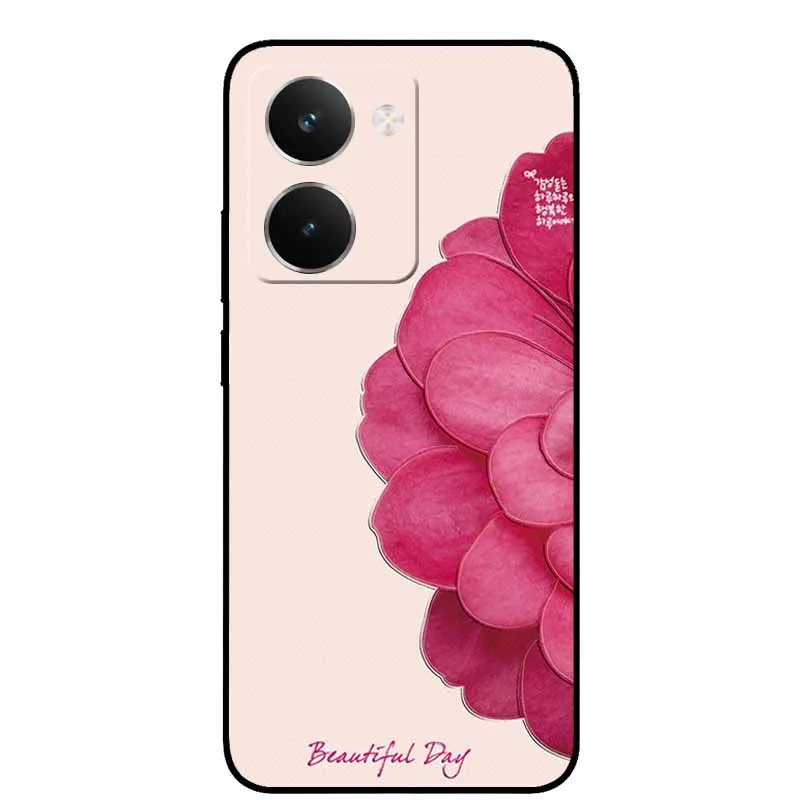 Vintage 3D Embossed Silicone Back Cover – Black Retro Design
