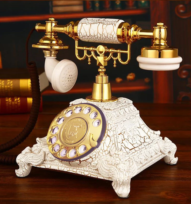 Rotate Vintage Fixed Telephone revolve Dial Antique Landline Phone For Office Home Hotel made of resin Europe style old people