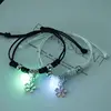 Bracelet de Couple étoile lumineuse chat lune, 2 pièces, fleur de chaton, corde réglable faite à la main, Bracelets assortis, bijoux d'amitié pour amoureux
