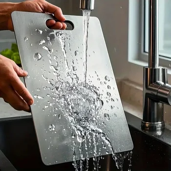 316 Stainless Steel Chopping Board Portable Double Sided Antibacterial Mildew-proof Cutting Boards Kitchen Cooking Supplies