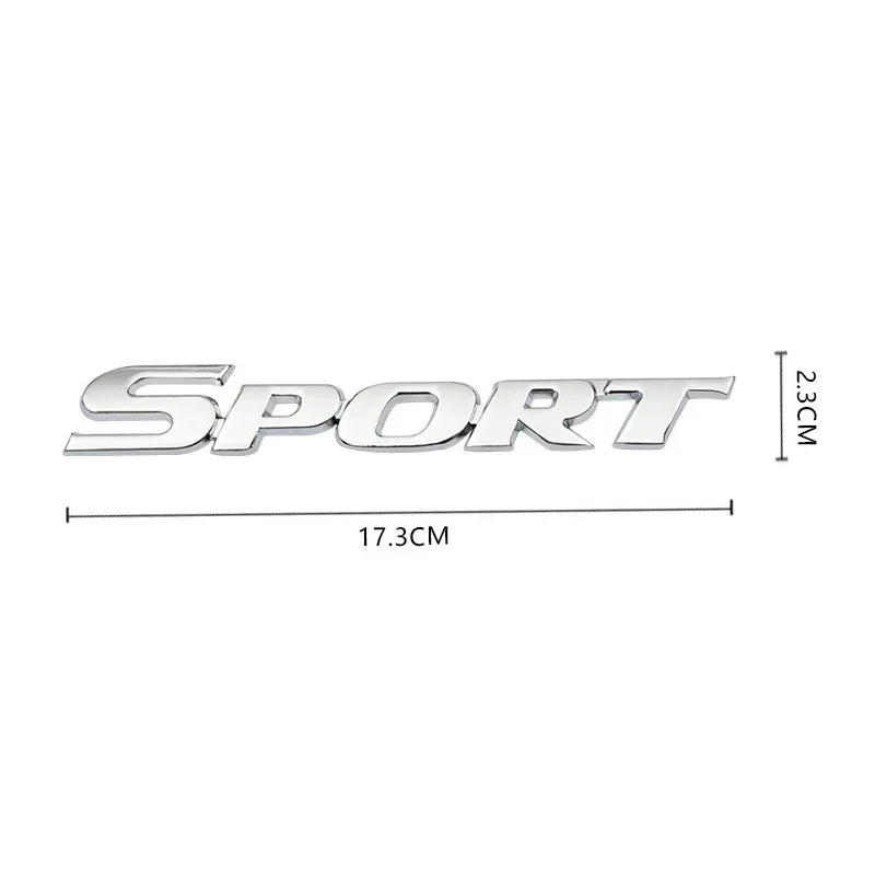 1PC 자동차 액세서리 스티커 스타일링 금속 3D 크롬 블랙 자동차 트렁크 레이싱 스포츠 단어 편지 로고 엠블럼 배지 데칼 스티커