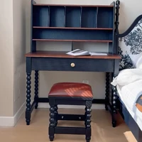Chambre à coucher marron noir coiffeuse Vintage grandes chaises nordiques coiffeuse rangement luxe Makyaj Masasi décoration de la maison 3