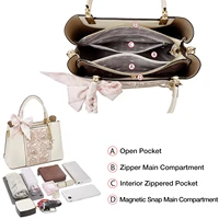 FOXER 2026 Sac à main en cuir fendu brodé style chinois pour la Fête des Mères, sac fourre-tout de luxe élégant pour femme, sac à bandoulière tendance 4