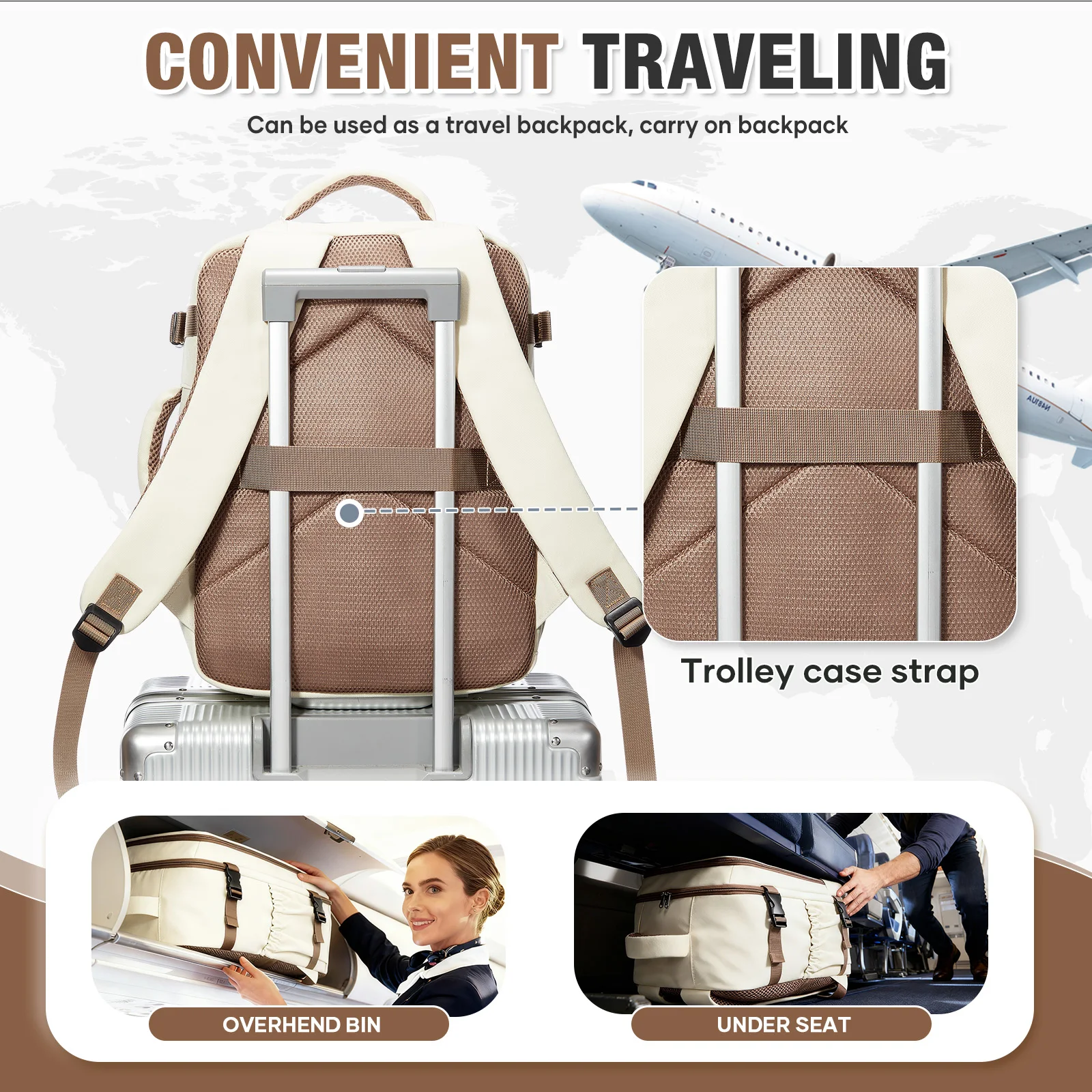 Backpack Travel Cabin Plane 40x20x30 Ryanair Hand Luggage Backpack Wizzair 40x30x20 Carry-Ons Men Women 15.6 inch Laptop Bags