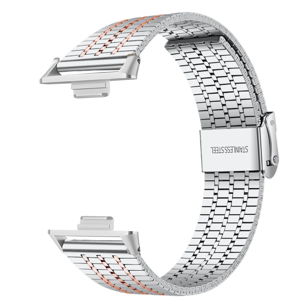 Premium Stainless Steel Bracelet Strap for Smartwatches - Sleek Metal Design Wristband