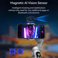 AOCHUAN Smart XPro Ai Grey Gimbal Stabilizer For iphone And Android 3-Axis Intelligent Gimbal Stabilizer Appless Face Tracking - Image 2