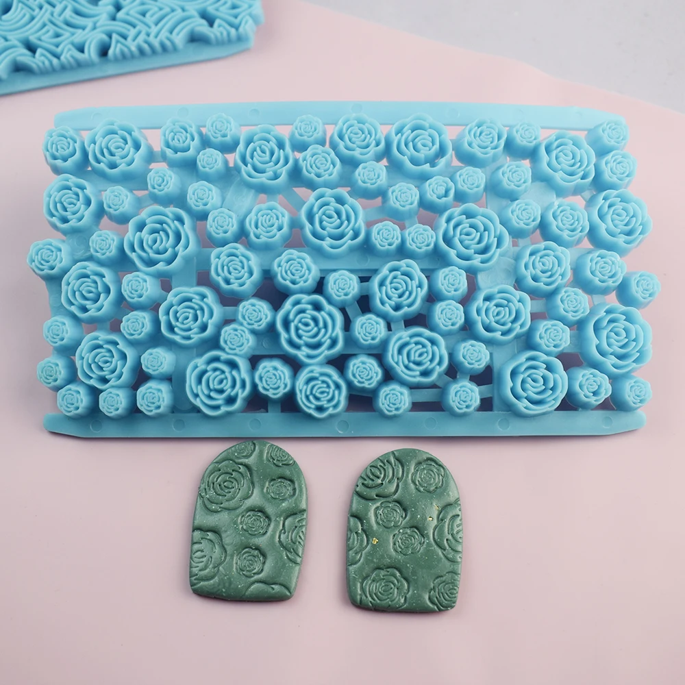 More Design Clay Stamp Plastic Press Emboss Seal Bark Wheel Leaf Flower Impression For Pottery Ceramic Clay Texture Modeling polymer clay tools pottery tools clay sculpting tools pottery sculpting tools clay craft tool