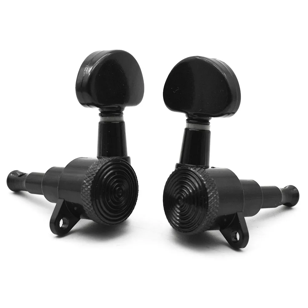 1pcs Black Locking String Guitar Tuners Tuning Keys Pegs Machine Heads Threaded Bushings for Electric Guitar
