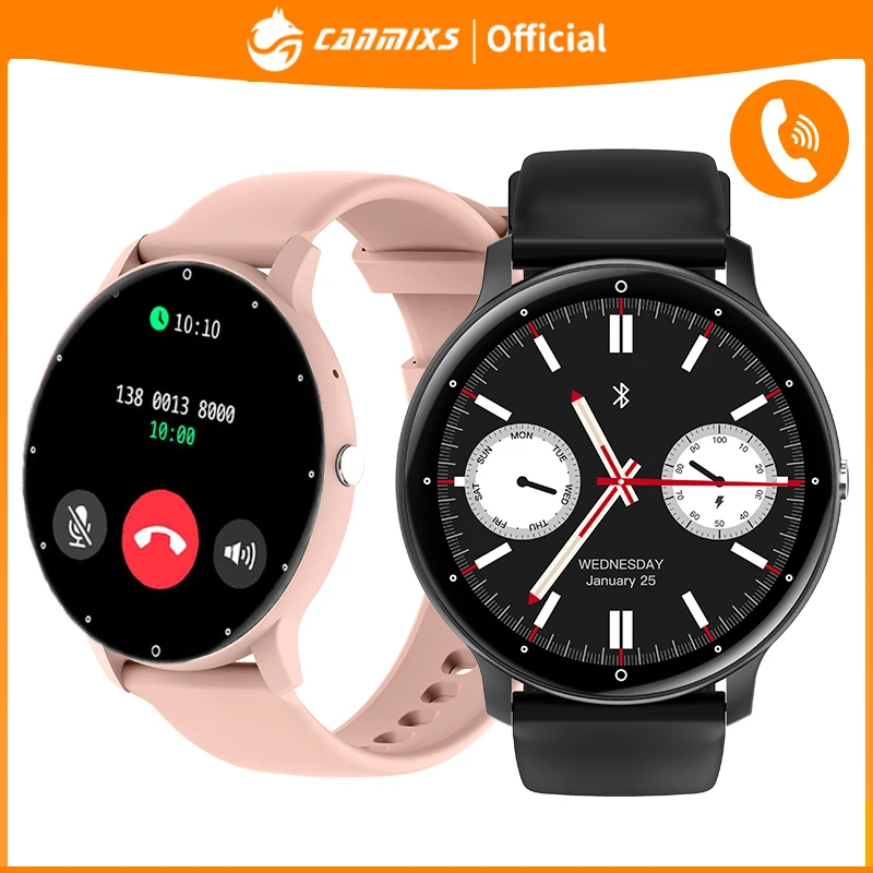 

Canmixs Smart Watch Women Men Bluetooth Call Smartwatch Heart Rate Monitor Waterproof Sport Fitness Watch For IOS Android