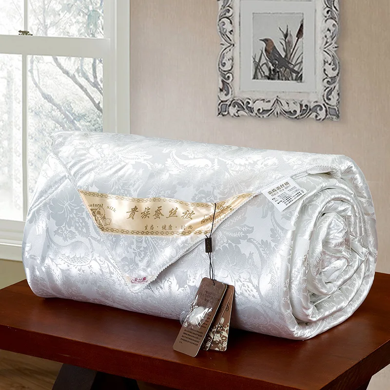 

Luxury Jacquard Summer Single Blanket Silk Thin Quilt Comforter Bedroom Air Condition Blanket Autumn Quilted 150x200CM