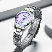 CHENXI 006T Women Watches Fashion Elegant Diamond Shell Dial Clock Stainless Steel Strap Quartz Wristwatch for Ladies Gift 2