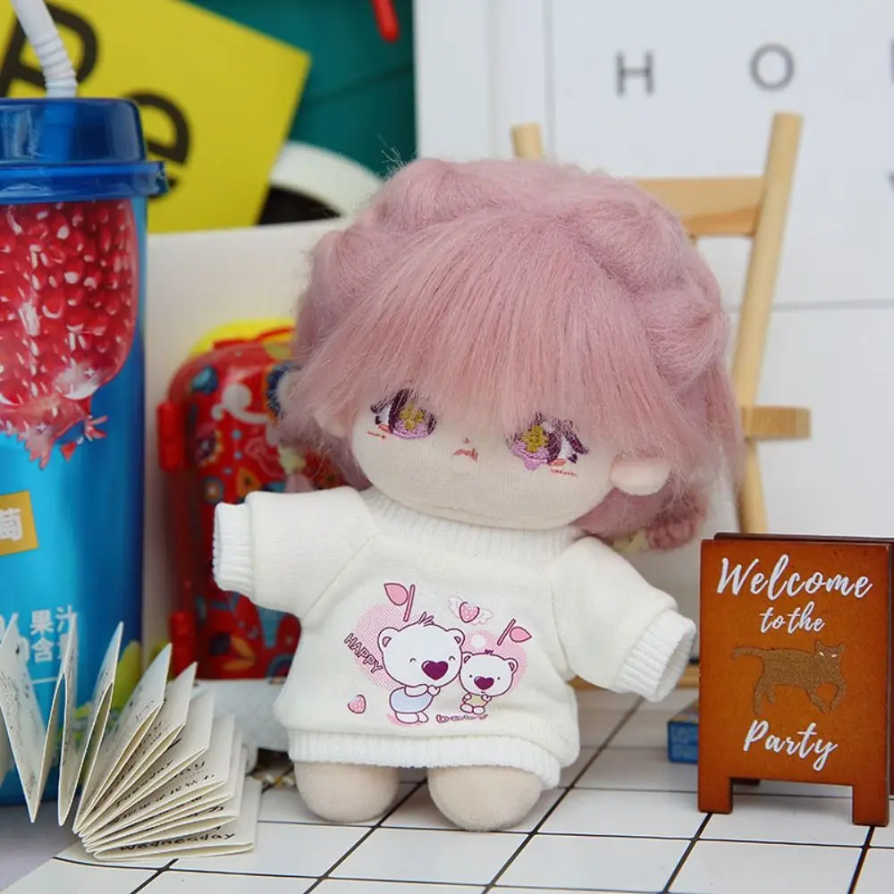 

Handmade Doll Hoodies High Quality Fashion Cartoon Style Clothes Tops Cotton Sweatshirt Outfits 10/15cm Cotton Dolls