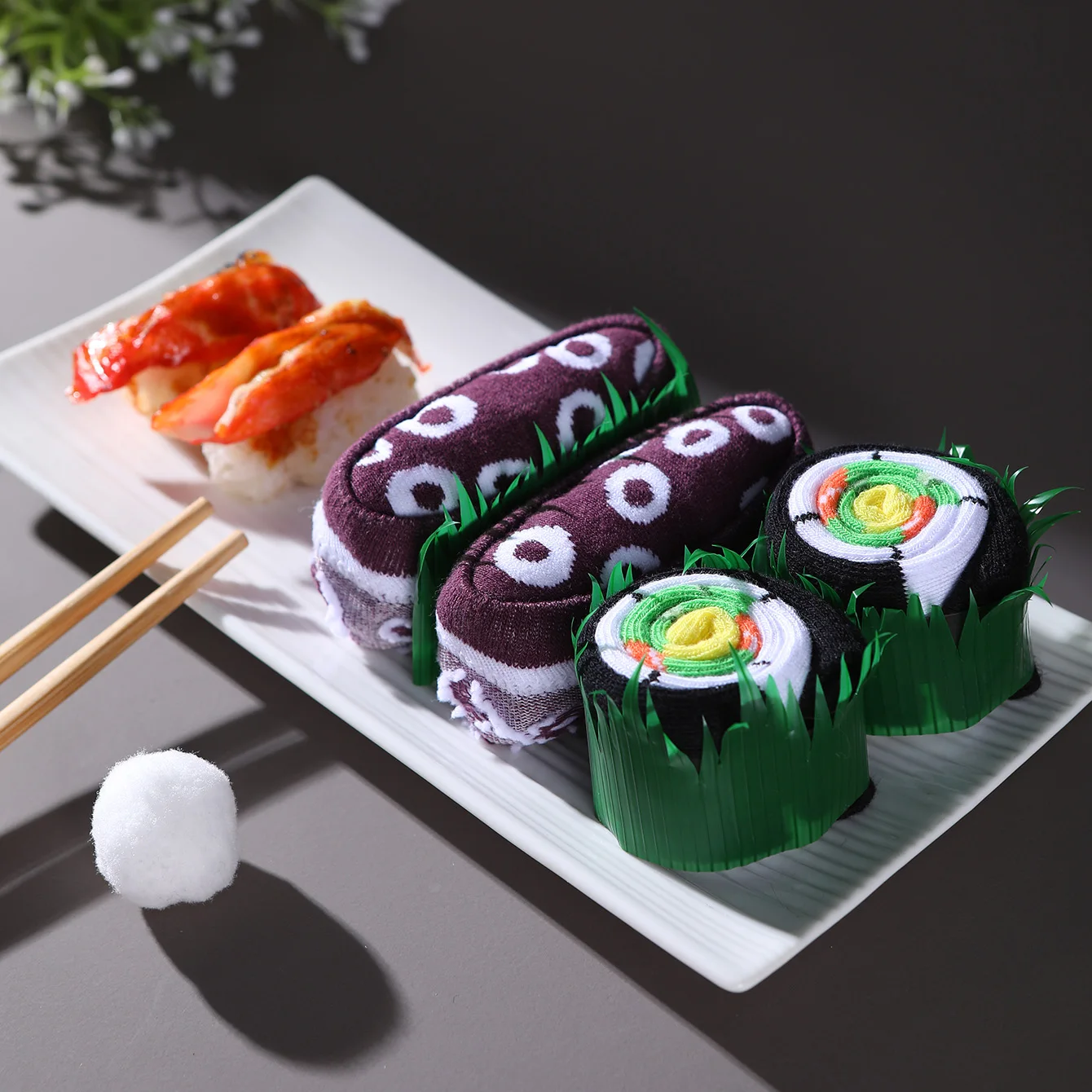 Vibrant Octopus & Sushi Mid-Calf Socks for All, Gift Box Edition – Comfortable, Breathable, and Stylish Novelty Socks for Every Occasion