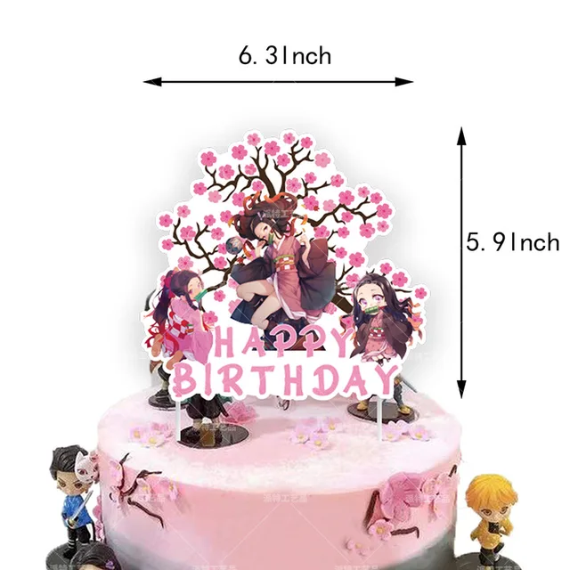 Demon Slayer Nezuko Theme Children's Birthday Party Decoration Balloon Anime Latex Boy Girl