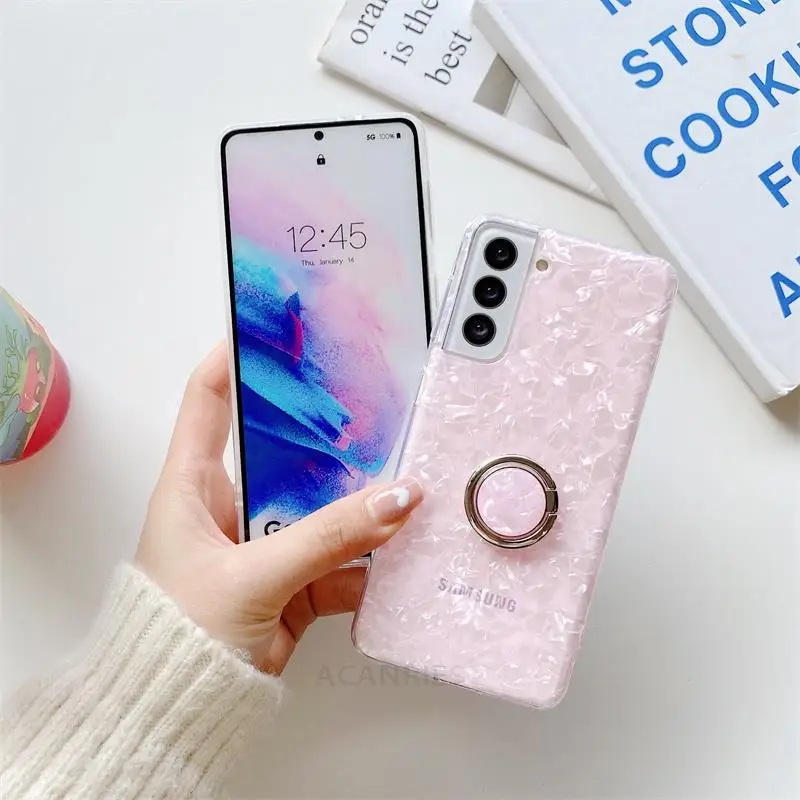 Ring Holder Stand Silicone Case For Samsung Galaxy S21 S20 Fe S22