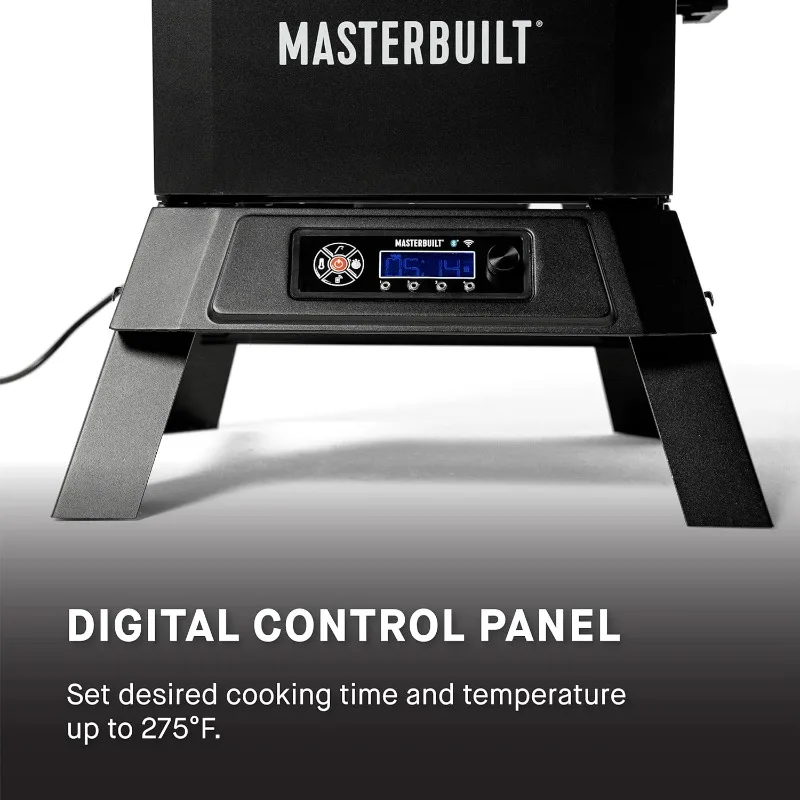 710 WiFi Digital Smoker, Vertical Design, 711 Cooking Sq. Inches, 4 Chrome Coated Smoking Racks, Wood Chip Loader 2